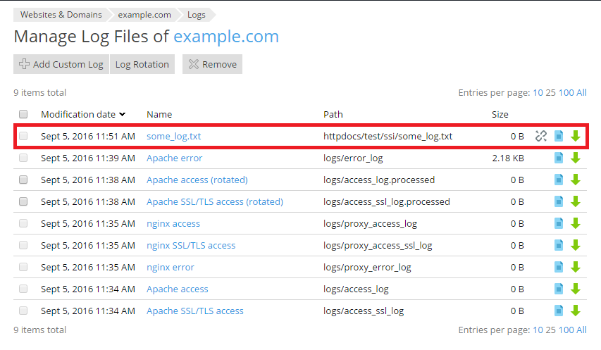 image added custom log