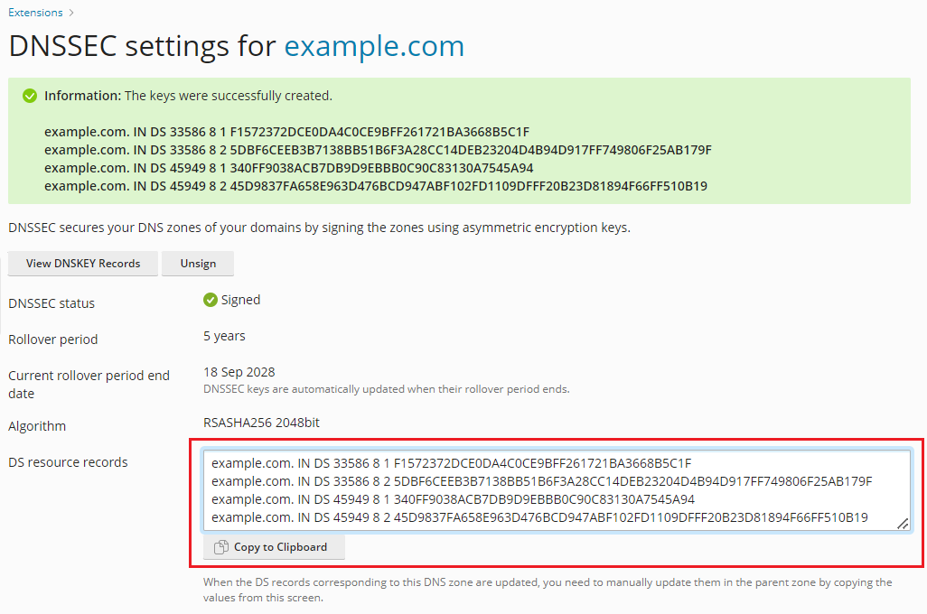 image 76433 DNSSEC signing end
