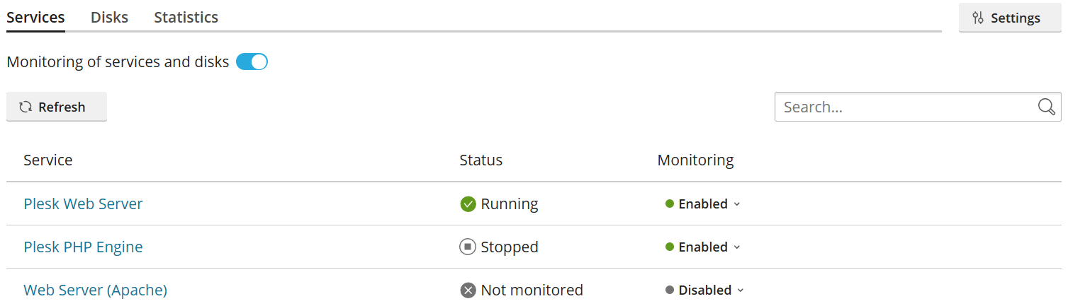 image process statuses